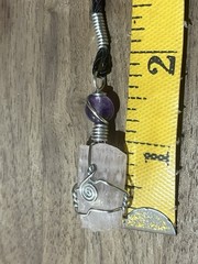 Pink Kunzite Crystal With Amethyst Bead Necklace, Kunzite Jewelry
