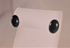 Handcrafted Sterling Bloodstone Cabochon Stud Earrings by Healing Light Stones