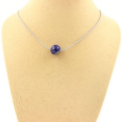 Necklace 1 Pearl Lapis Lazuli From Pakistan Quality 5A 0 5/16in Chain IN Women