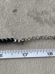 RED MALAYSIAN JADE BLACK ONYX Gemstone Beaded Unisex Choker Necklace 17”