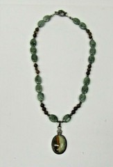 Natural Stone Necklace With Jasper Pendant