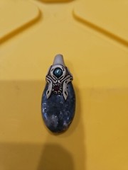 Miss Agate Gnome Pendant With Garnet And Green Adventurine