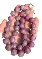 Huge Ruby Beads Necklace Artisan Handcrafted