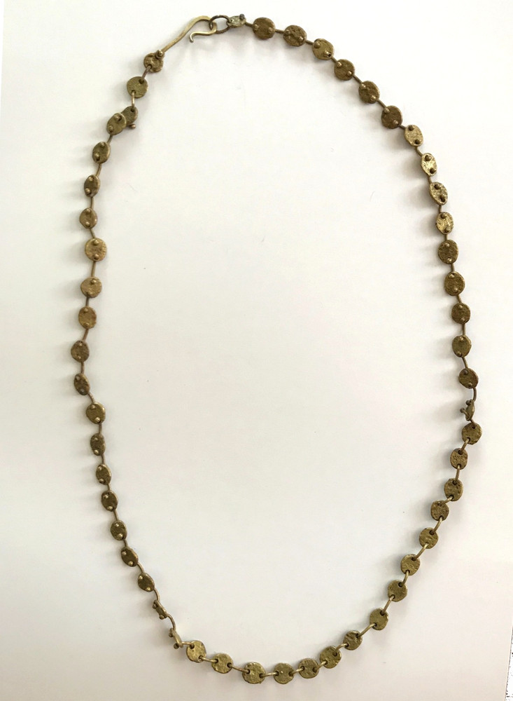 Bolinas, California – Necklace 1980s Brass Hand Made – one of a kind!