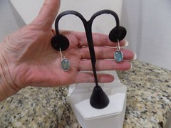 Oval Labradorite Solitaire 925 Sterling Silver Ornate Dangle Drop Earrings