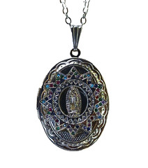 St. Mary Locket Necklace Great Gift Birthday Anniversary
