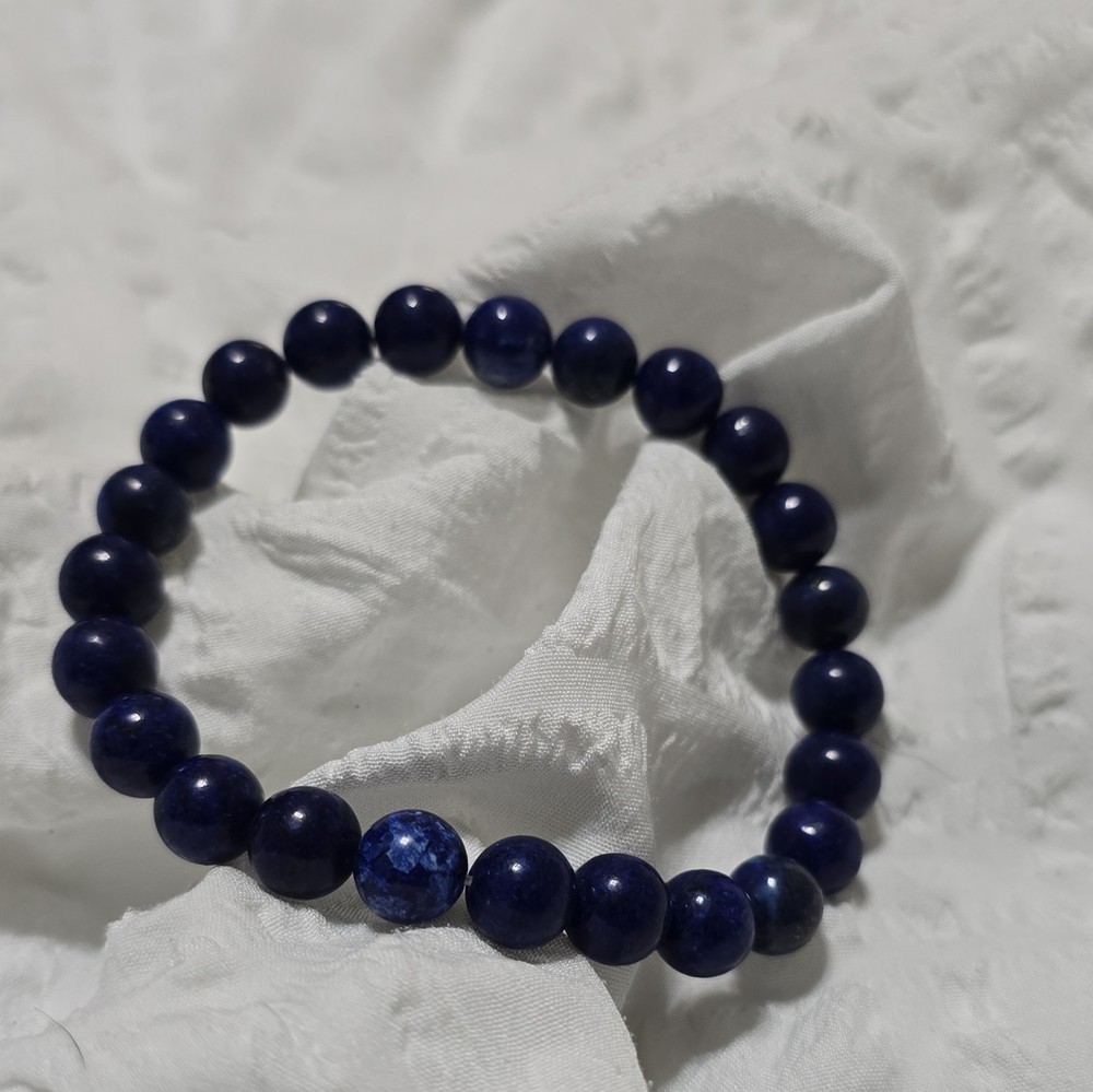 Handmade 8mm LAPIS LAZULI Healing Bracelet