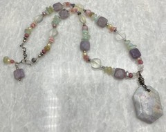 Multicolor Gem & Cultured Pearl Sterling Silver, 18-19” Necklace