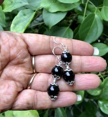 925 Sterling Silver + 10 mm Rnd Beads Original Black Onyx 2