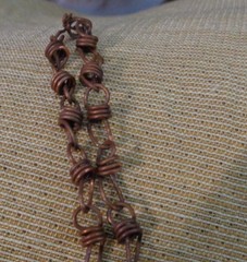 Artisan crafted,Abalone pendant on 18” faceted apatite and copper strand. Beauti