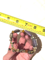 NATURAL Sugilite + Agate + Phantom Ghost Quartz Beaded Bracelet