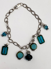 925 Sterling Silver Czech Glass Bead Pendant Necklace – Bracelet & Earrings Set