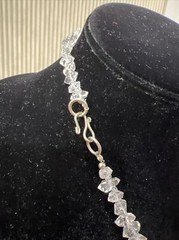 New 100% Natural Smoky Herkimer Diamond Necklace 16” Sparkly Large Diamonds