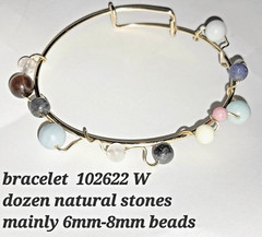 12 Natural rocks handcrafted jewelry adjustable bracelet galaxy unique artistic