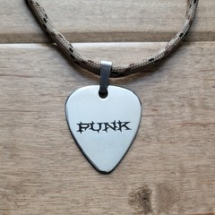 Punk Rock Guitar Pick Choker Necklace Men or Women or Child