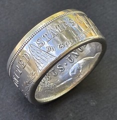 Morgan Silver Dollar Coin Ring 90% Coin Silver You Pick Sz. 8-13 MIRROR FINISH