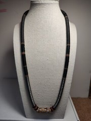 Beautiful 25″ Handmade Necklace Lined With Round Flat Discs