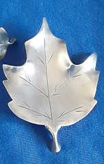 Vintage Stuart NYE Maple Leaf Pin/Brooch /One Earring Sterling Silver