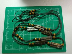 Artisan Handcrafted Abalone Shell Wood Bead Mod Boho Cord Bohemian Long Necklace
