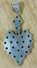Peridot Gemstone Pendant in Silver Setting Crystal