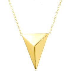 Women’s Necklace with Pendant Gold Plated 1 3/8×0 31/32in 18K 750 Gold K6021D