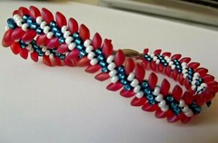 Bracelet KUMIHIMO ~ 22cm (8,7″). Handmade.