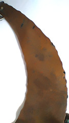 Hammered Copper Turquoise Choker Necklace Crescent Southwestern Adjustable