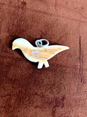 ANTIQUE HAND CARVED NEPALESE BIRD SHAPED PENDANT