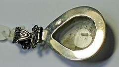 ATTRACTIVE STERLING SILVER PENDANT WITH UNTREATED NATURAL RUTILATED QUARTZ!