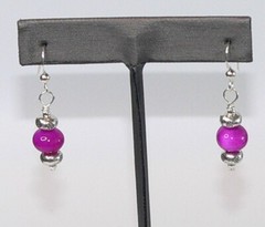 Carolina Sundance Bright Fuchsia Gemstone Earrings Hot Pink Earrings