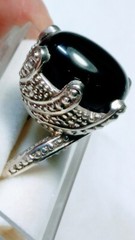 FETCHING STERLING SILVER .925 WITH BLACK ONYX RING IN SIZES 8.0 AND 8.5-8.75