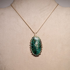 Mountain Spirit~ Natural Tibet Hubei Turquoise Handmade Macrame Crystal Necklace
