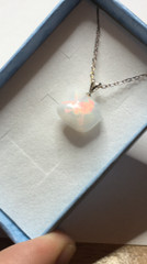 #350- 7.35ct Genuine Freeform Ethiopian Welo Opal on a Sterling Silver Chain