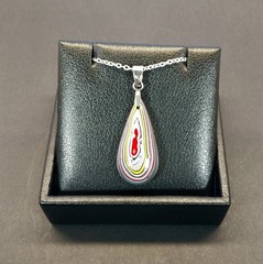 Fordite Necklace, Detroit Agate, USA Veteran Handmade EB43