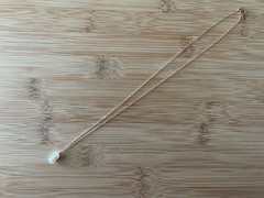 New! Freshwater Pearl & 14kt Rose Gold Filled Necklace Handmade 18 in. – N368