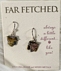 NEW Vintage FAR FETCHED Hummingbird Earrings .925 Sterling Silver NWT