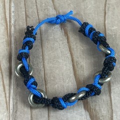 Handmade Beaded Bracelets Lot Of 3 Woven Knots Dolphin Beads