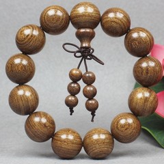 Golden Thread Sandalwood 15/20mm Meditation Bracelet Natural Wooden Beads new
