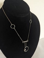One-of-a-kind Artisan Handmade 925 Sterling Silver Modernist Pendant