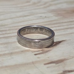Handcrafted 2000 South Carolina State Quarter Coin Ring SKU 123