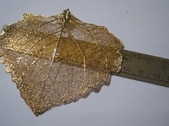 24K Gold Dipped Leaf Pendant 3 1/4″ by 3 7/8″ Compare @ $49