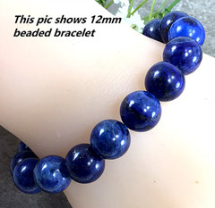 Blue Lapis Stretchy Bracelet Healing Gemstone 4mm 6mm 8mm 10mm12mm