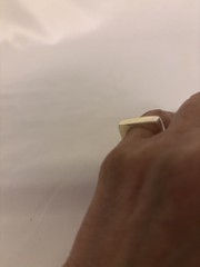 Sterling Silver Mexican Artisan Square Band Geometric Ring Size 5.5 -9.2 g