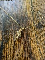 14k Solid Yellow Gold 585 Egyptian Queen Nefertiti Necklace 16-18”