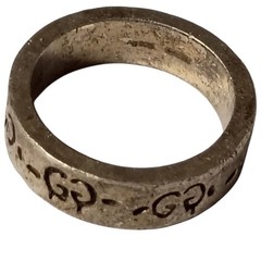 Gucci Ghost Ring 5mm Aureco Black Finish in Sterling Silver Size US5.85