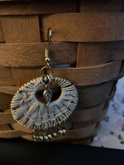 Anju Sachi Collection Bohemian 3” Dangle Neutral Woven Pierced Earrings