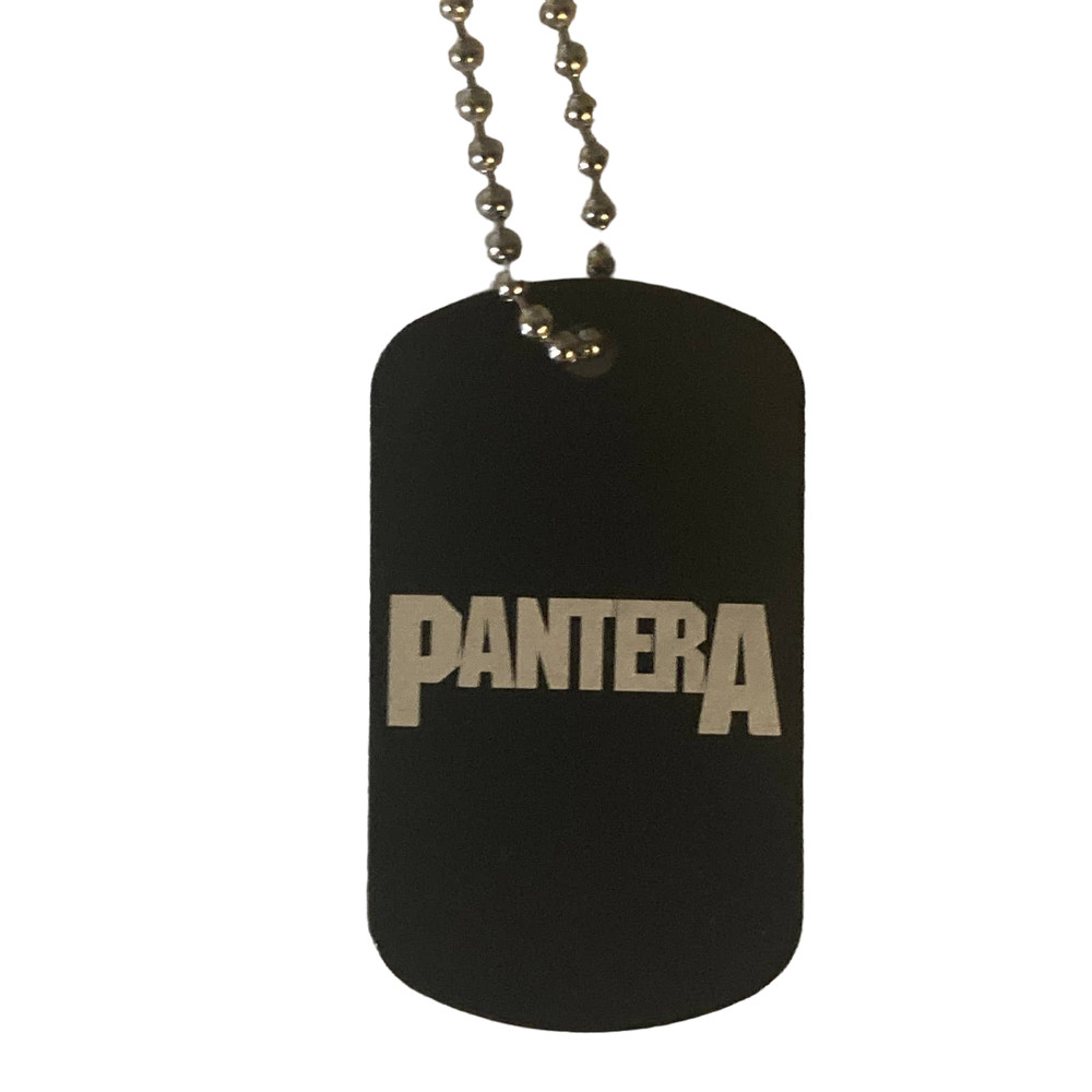 Pantera Band Engraved Aluminum Dog Tag with Necklace