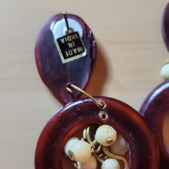 Handcrafted Earrings Made In India, Unknown Natural Material