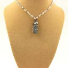 Cyanite Crystal Pendant Silver 925 + Chain