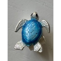 Novica Eden Family Sea Glory Blue Turtle Sterling 925 Silver Artisan Ear Cuff